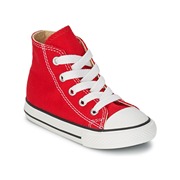Converse匡威男女童帆布鞋红色高帮经典款107J232C2024年