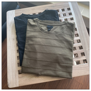 hm8mz瑞典单短袖t恤男装，夏季纯棉休闲横条，条纹纯色圆领打底半