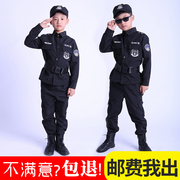 六一儿童小TE警演出小警察黑猫警长小军装男女小警官幼儿园舞台服