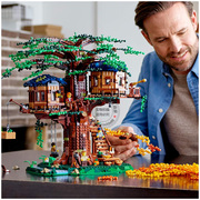 Idea创意系列森林树屋丛林木屋兼容乐高男女孩积木玩具模型21318
