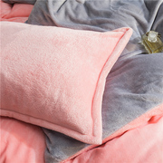 冬季珊瑚绒枕套一对装家用大号，法兰绒枕头套，加厚牛奶绒枕芯内胆套