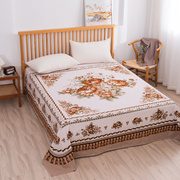 纯棉床单单件加厚上海老式国民100全棉被单，印花棉布双人床家用