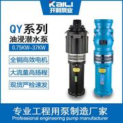 潜水泵qy油冷式铸铁抽水泵，农用矿用高扬程(高扬程，)大流量油浸泵