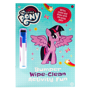 进口英文原版正版小马宝莉可重复擦写Bumper Wipe-Clean Activity Fun Write count and draw  My Little Pony