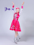 中长裙袍少数民族舞蹈服饰蒙古族演出服装女内蒙成人表演服