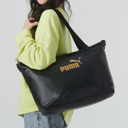 PUMA彪马单肩包女包运动包金色logo日常户外休闲时尚手提包
