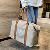 旅行包女短途行李收纳袋子旅游手提包，学生超大容量帆布轻便出差包