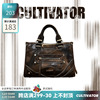 cultivator原创小众欧美时尚古铜色，做旧斜挎手提朋克风摇滚机车包