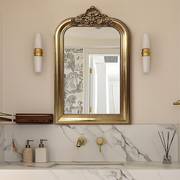 复古镜子壁挂墙上法式浴室镜，客厅卧室梳妆化妆镜壁炉玄关装饰镜