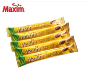 麦馨maxim摩卡咖啡韩国进口三合一速溶咖啡粉，黄色礼盒10条装