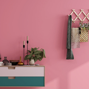 浅粉淡粉深粉色壁纸卧室公主粉红色北欧女孩女儿房儿童房墙纸家用