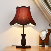 现代中式新古典(新古典)美式简约台灯卧室床头灯创意，婚庆调光暖光木质台灯