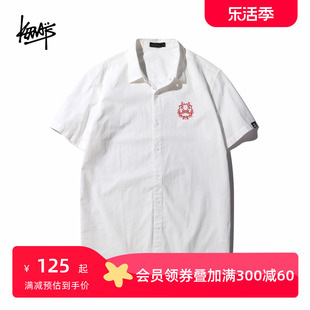 kerwats可维斯品牌龙年胸花，中国风休闲体恤，大码潮牌衬衫男短袖t恤