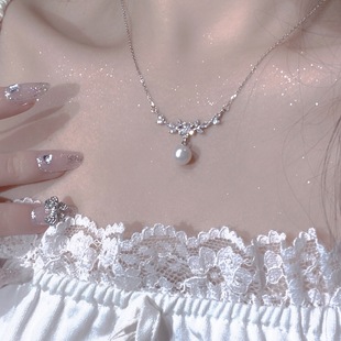 「梦与王妃」小众设计轻奢小众925纯银，大珍珠项链锁骨链颈链首饰