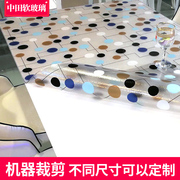 中田软玻璃水晶板3D印花台布花纹桌布加厚磨砂软玻璃茶几PVC桌垫