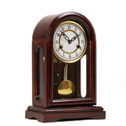 纯铜机芯机械座钟客厅老式实木，打点报时摆钟，上弦链发条复古台钟表