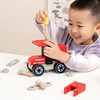 木制玩具车模型套装儿童木质，工程车拆装大卡车，拼搭组装可滚动车轮