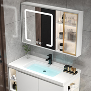 浴室柜陶瓷一体盆洗脸盆，柜组合现代简约实木，轻奢洗漱洗手台盆卫浴