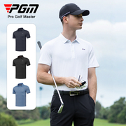 PGM 高尔夫服装男装短袖t恤运动上衣夏季透气衣服polo衫速干体恤