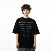 尾郎的店 夏季潮牌欧美做旧字母短袖T恤男美式高街cleanfit体恤潮