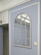 墙面装饰挂镜框欧式复古铁艺假窗镜壁饰圆弧窗户餐厅屏风壁景客厅