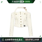 香港直邮潮奢 Versace Jeans 范思哲 女士 露肩牛仔外套 76HAS40A