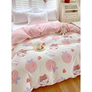 梦安馨纯棉被套1.5/1.8米宿舍单被罩床上用品双人加大被套定制