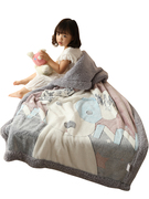 婴儿毛毯宝宝毯子加厚羊羔绒儿童盖毯幼儿园冬季珊瑚绒午睡小被子