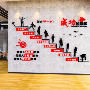 公司企业文化墙面装饰画办公室励志标语墙贴纸员工激励会议室布置