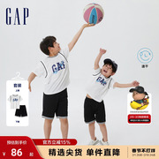 gap男幼童，夏季徽标logo速干运动两件套儿童装分体套装663624