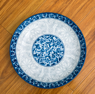 景德镇陶瓷6寸小盘子6个装菜盘子深盘果盘，骨盘家用青花瓷餐具套装