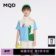 设计师系列MQD童装男童短袖polo衫夏装儿童卡通短袖T恤潮
