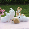 仿真兔子小白兔玉兔毛绒玩具，公仔玩偶儿童拍摄道具cosplay模型