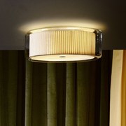 北欧西班牙Marset后现代玻璃吸顶灯卧室简约时尚布艺圆形LED顶灯