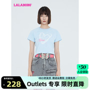 LALABOBO24春夏款美式时尚可爱减龄T型短袖T恤女LBCC-WSDT17