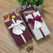 空盒定制首饰包装盒生日礼物盒长方形伴手礼盒蝴蝶结礼盒