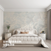 德尔菲诺无缝墙布现代简约墙纸卧室客厅，电视背景墙定制云雾壁画