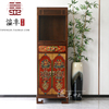 新中式实木佛龛供桌佛台家用菩萨供奉台西藏彩绘储物立柜储物财神