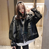 假两件皮衣外套女2025新款爆款黑色休闲小个子短款机车服pu皮夹克