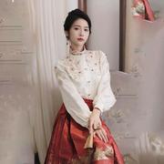 新中式国风改良明制汉服汉元素红色马面裙子日常夏装搭配一整套