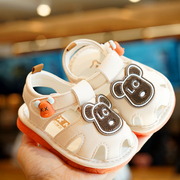夏季学步凉鞋软底防滑透气鞋1-2岁婴幼儿男女宝宝叫叫鞋9