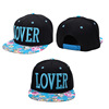 夏天女士喜欢的街头潮人遮阳帽LOVER嘻哈街舞平沿棒球帽子