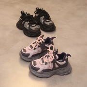 儿童运动鞋加绒男童棉鞋2023冬季女童二棉鞋子保暖休闲老爹鞋
