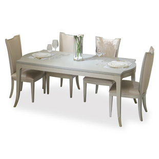 璞博家具美式轻奢餐桌，简约实木桌椅组合法式餐桌椅，小户型餐桌
