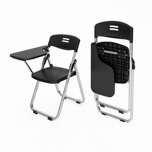 林感培训椅带写字板学生办公开会辅导班塑料可折叠会议室椅子会议