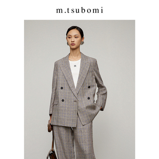 mtsubomi子苞米2023春季通勤外套，复古英伦风格，西服女商场同款