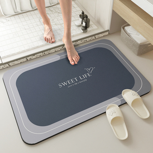 硅藻泥速干软地垫浴室卫生间门口吸水防滑脚垫子洗手间厕所小地毯