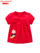 0-1-2岁女宝宝夏装女婴儿，小裙子女宝，公主裙女童红色连衣裙幼儿装