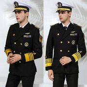 船长制服礼服游艇船长制服，美船员晚宴，常服演出服表演服套装西装男