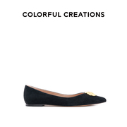 Colorful Creations女鞋气质黑色羊反绒单鞋浅口百搭原创设计女鞋